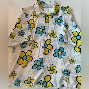 Bershka casual button up floral men’s shirt, size XL